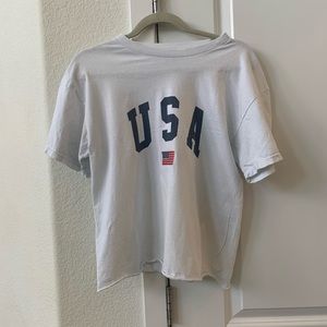 USA Cropped Brandy Tee